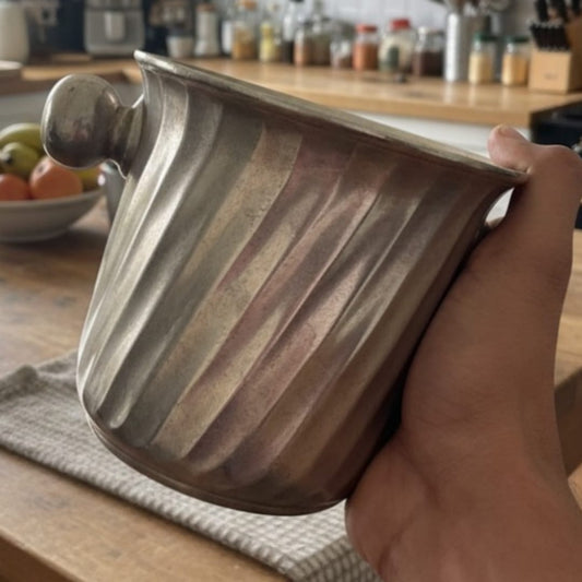 1978 Antique Brass Ice Bucket | Compact Brass Barware Piece