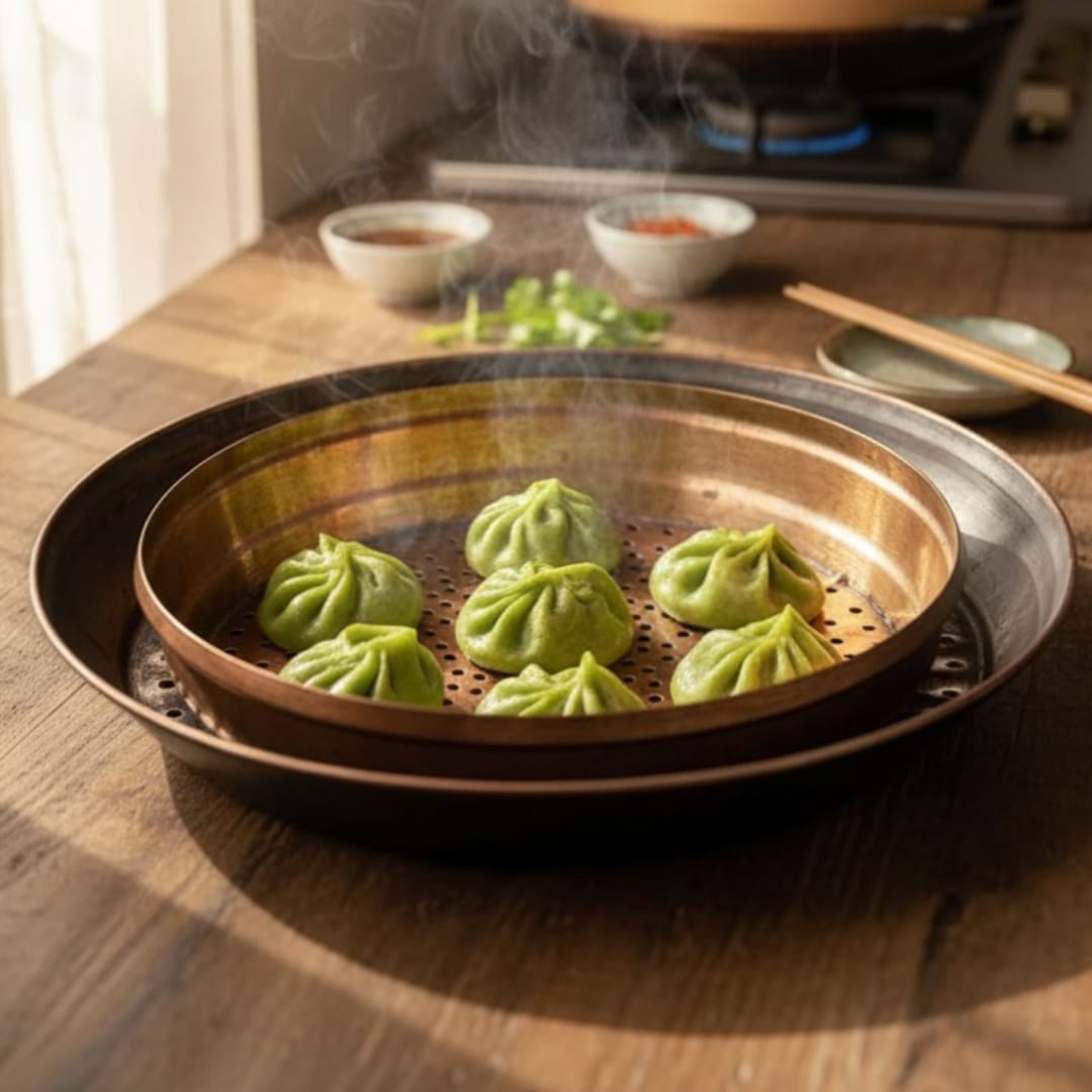 1986 Antique Brass Colanders (Set of Two) | Perforated Brass Strainers