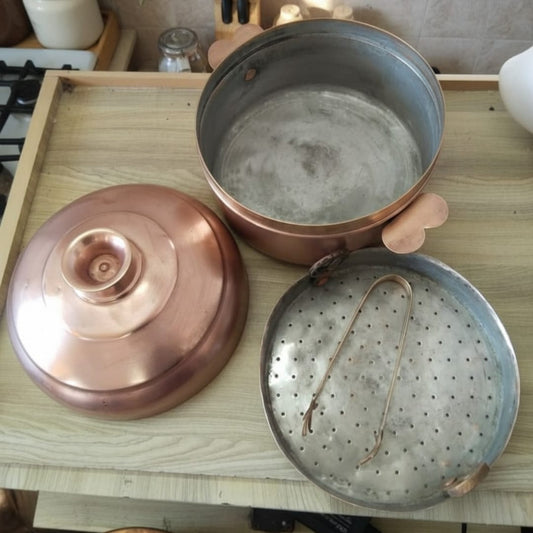 1989 Antique Brass Modak Patra | Traditional Brass Serving Container