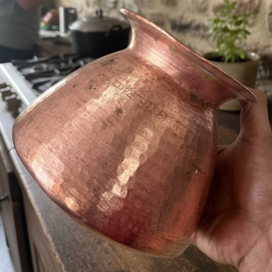 Vintage Copper Kalash | Traditional Copper Water Vessel