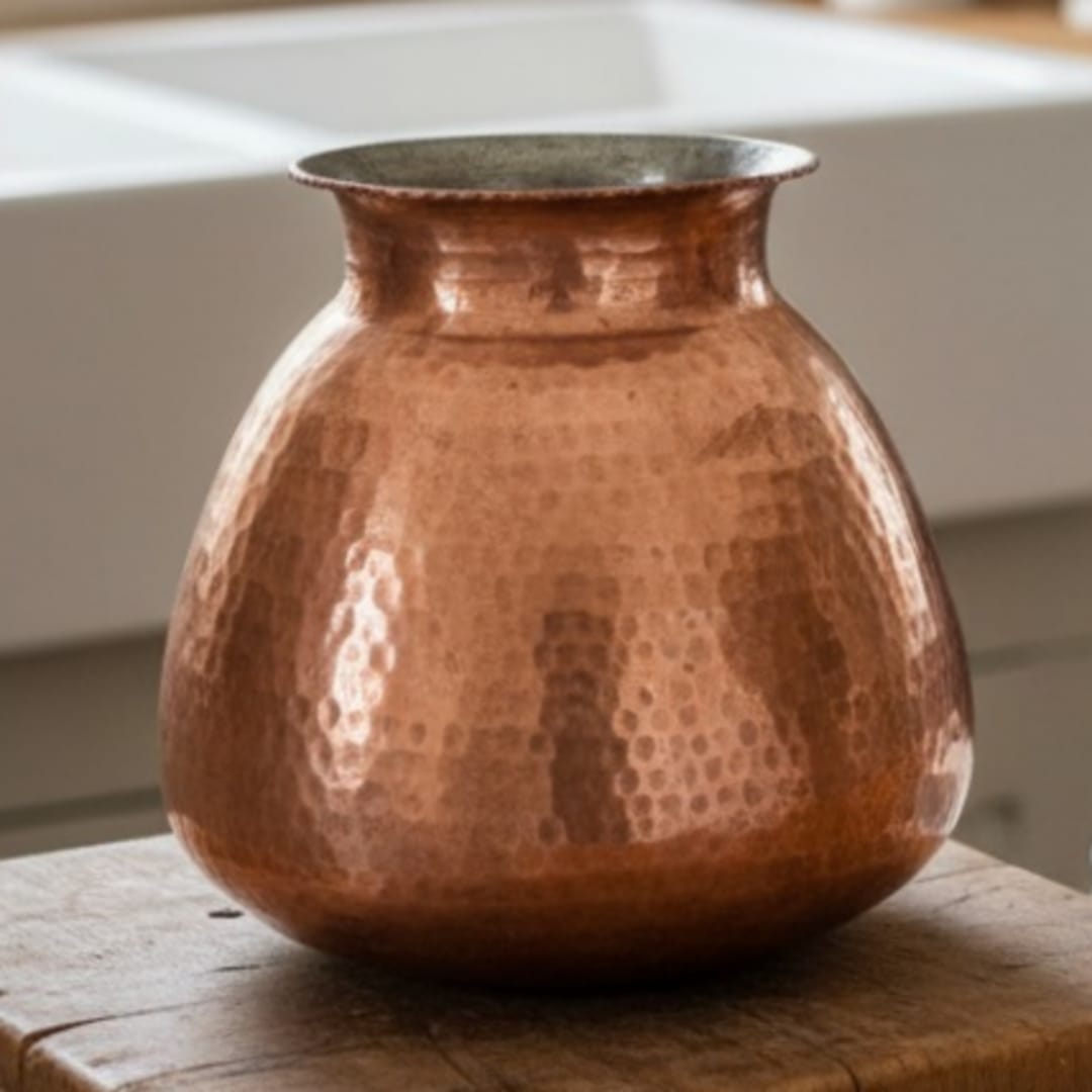 Vintage Copper Kalash | Traditional Copper Water Vessel