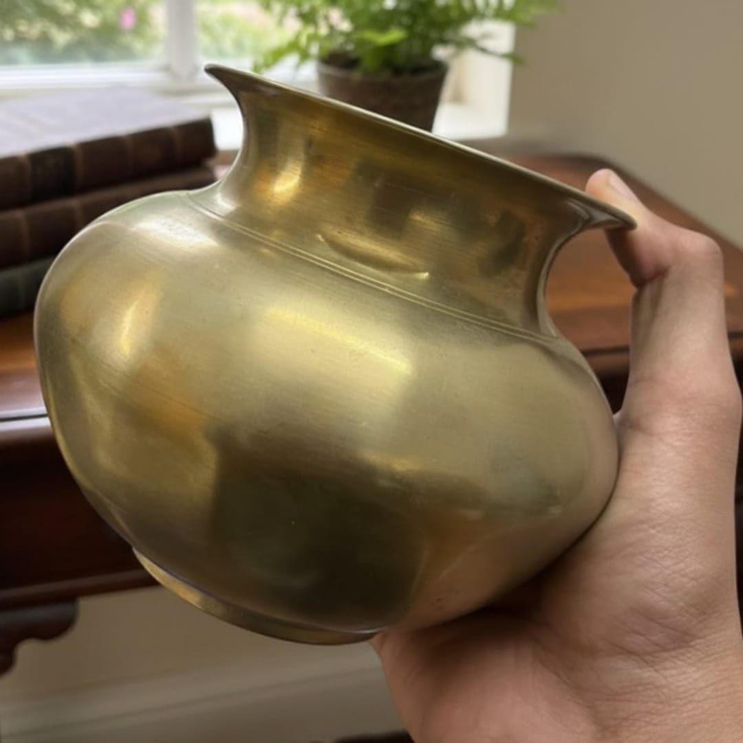 1978 Antique Bronze Kalash in Pair | Traditional Bronze Storage Vessels