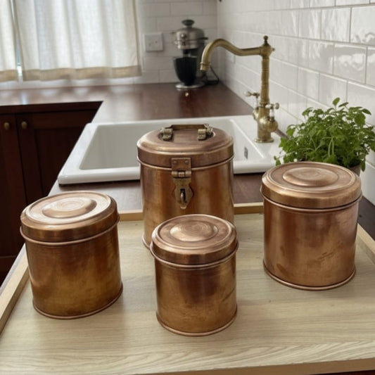1992 Antique Brass Storage Boxes | Graduated Set of 4 with Aged Finish