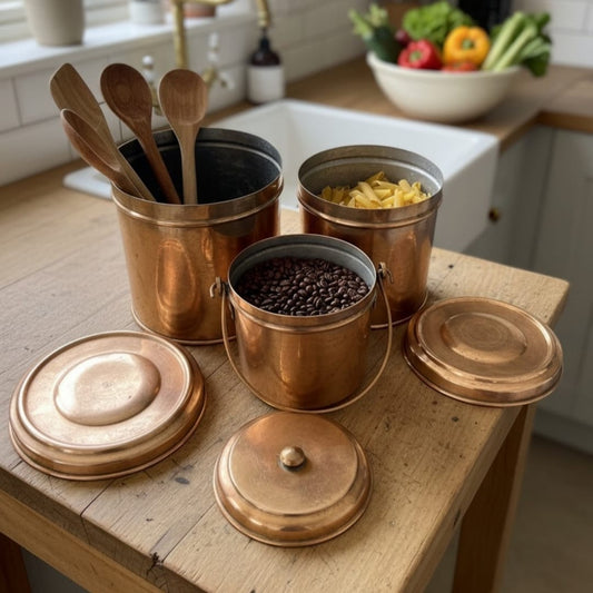 1989 Antique Brass Storage Boxes | Brass Storage Set of 3