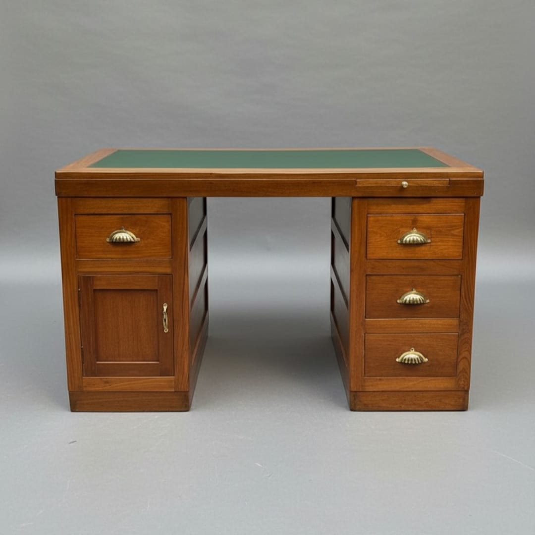 1978 Antique Teakwood Writing Desk | Classic Study & Office Furniture