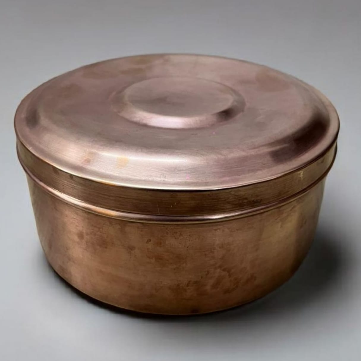 1975 Antique Brass Chapati Box | Traditional Brass Kitchen Storage - Bombay Antiques