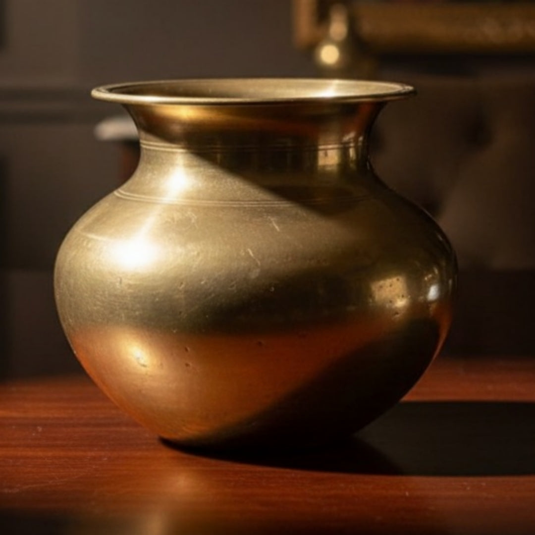 Antique Bronze Kalash 1.5L | Decorative Bronze Vessel | Made in 1973