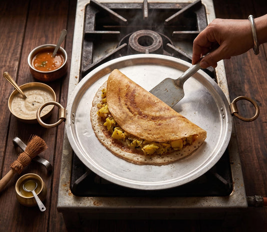 Brand New Brass Dosa Tawa | Pital Traditional Cooking Tawa with Kalai