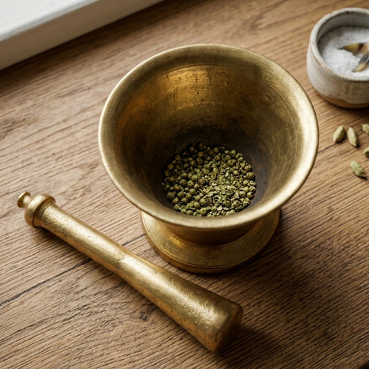 Antique Peetal Heavy Khalbatta | Pure Brass Mortar and Pestle | Made in 1968