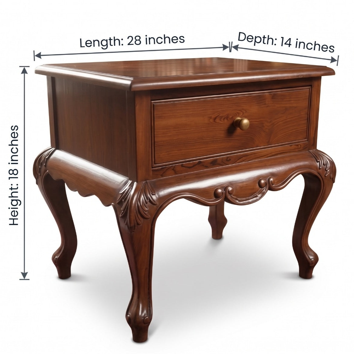 1994 Vintage Teakwood Drawer | Traditional Wooden Furniture
