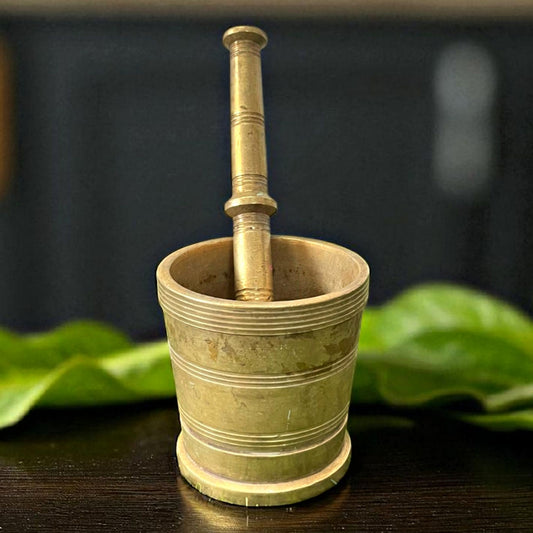 Antique Brass Khalbatta | Traditional Grinding & Kitchen Tool