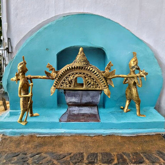 Antique Brass Dhokra Art Piece | Pital Traditional Folk Sculpture