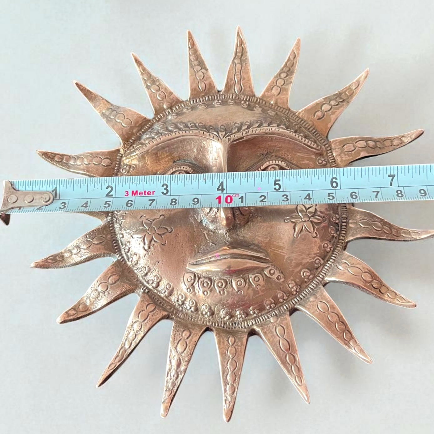 Antique Brass Surya Wall Plate | Pital Decorative Sunface