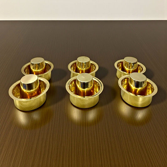 Brand New Brass Dabbara Set of 6 | Traditional South Indian Filter Coffee Set