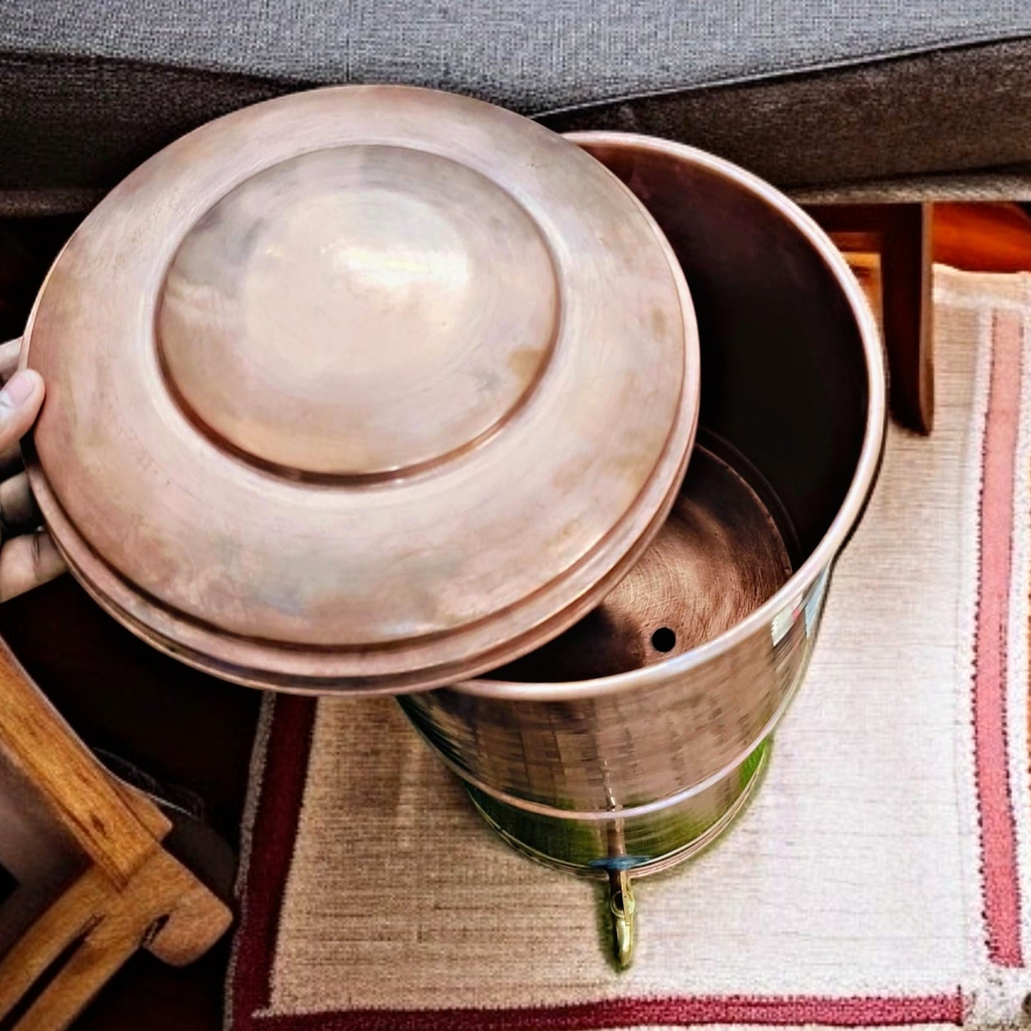 Antique Copper Surahi | Traditional Double Water Tank | Tamba Tank
