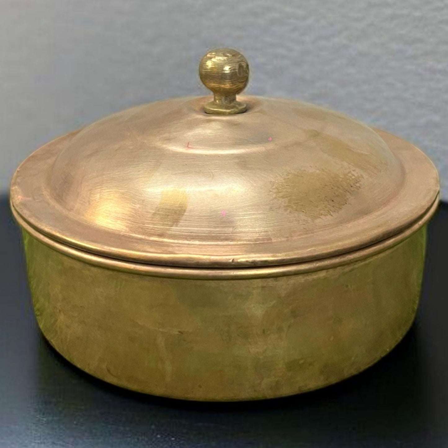 Antique Brass Roti Dabba | Traditional Storage Container