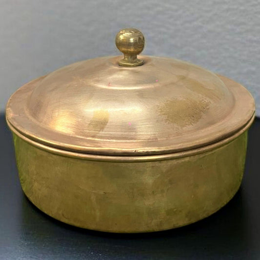 Antique Brass Dhabba | Traditional Storage Container