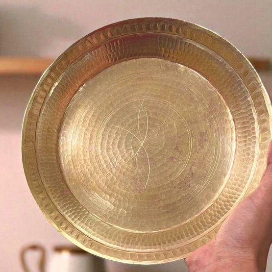 Antique Brass Parat Set of 2 | Pital Traditional Kitchenware