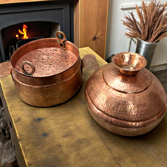 Antique Copper Modak Patra | Traditional Kitchenware & Decor