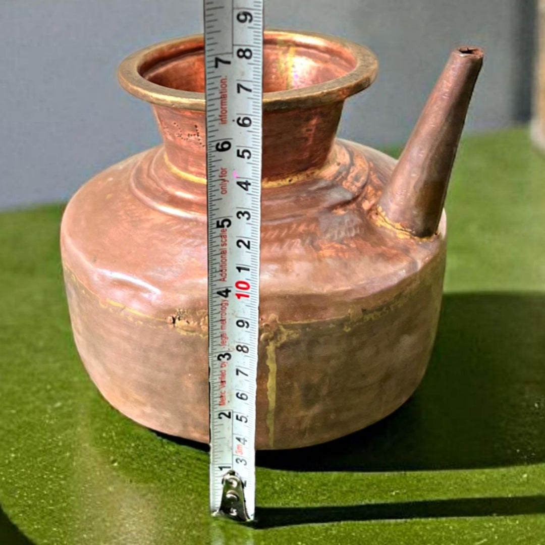 1975 Antique Copper Kamandal | Traditional Indian Décor & Collectible