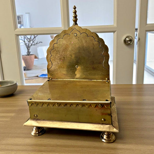 Antique Brass Singhasan | Traditional Decorative Seat Stand