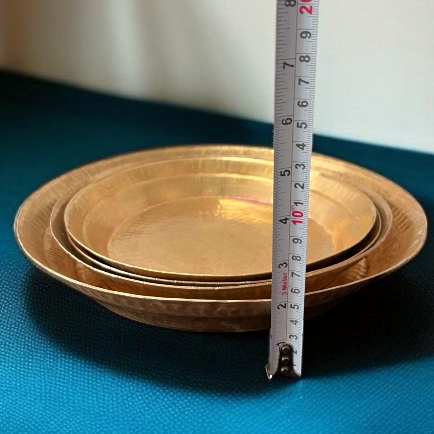 Antique Brass Parat Set of 4 | Pital Bhojan Thali Collection from Same Family