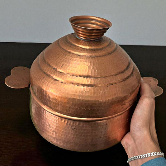 Antique Copper Modak Patra | Traditional Cooking Vessel