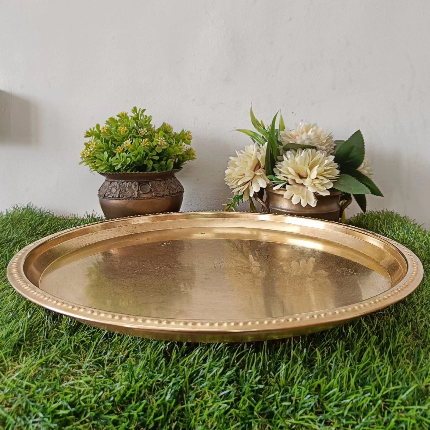 Vintage Brass Big Size Plate