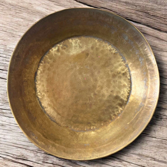 Antique Brass Deep Paraat | Traditional Pital Ghamela for Kitchen & Decor