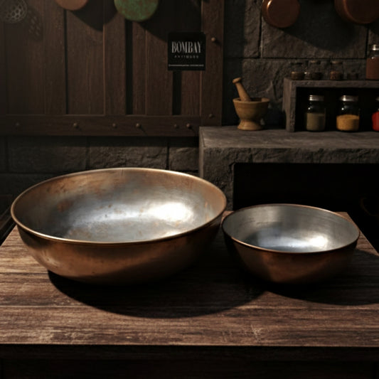 1975 Antique Brass Ghamela Set | Traditional Mixing Bowl Set