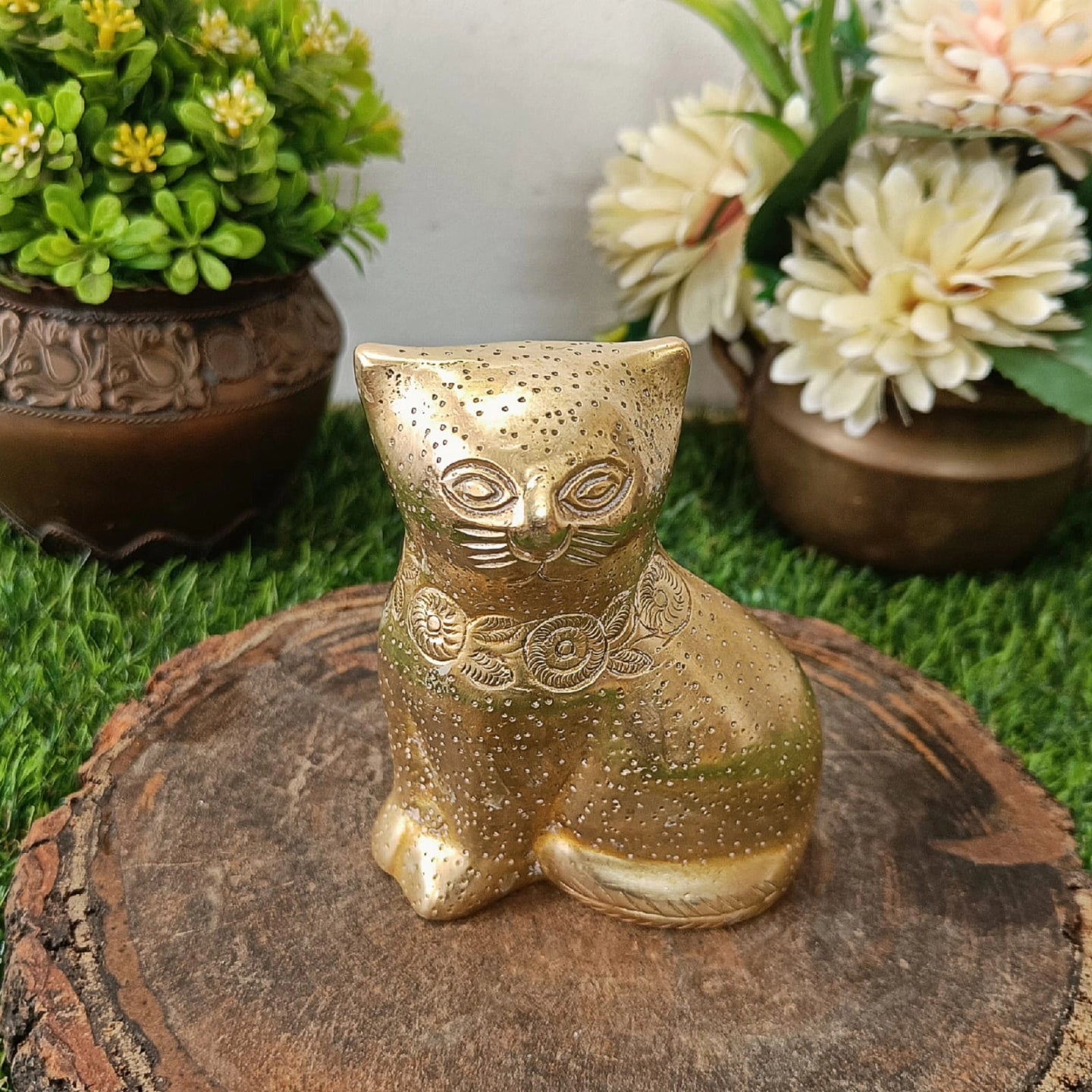 Vintage Brass Cat Figurine