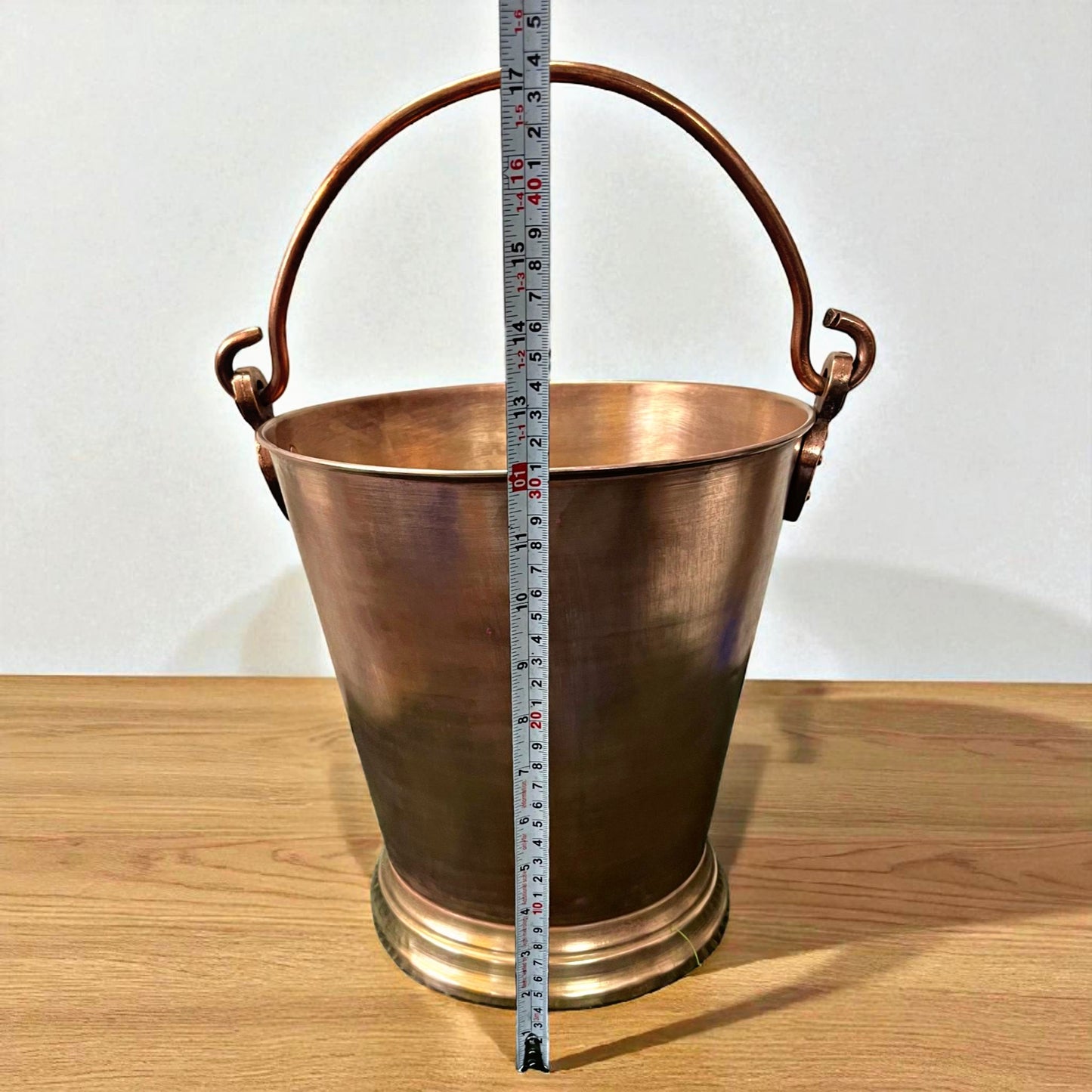 Antique Copper Bucket | Traditional Large Storage Vessel