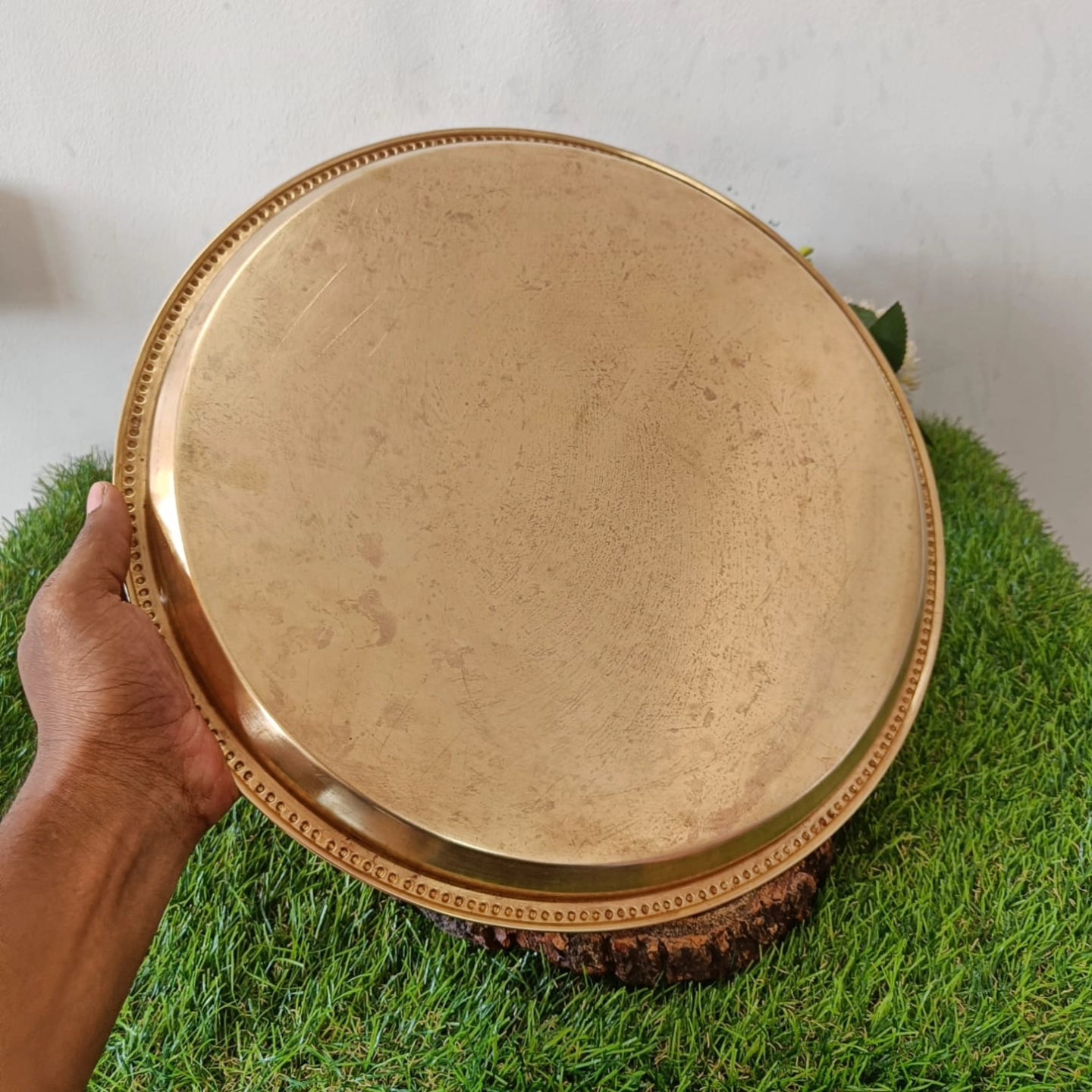 Vintage Brass Big Size Plate