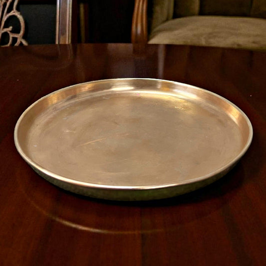 Antique Brass Thal | Pital Traditional Serving Plate