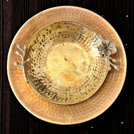 Antique Brass Urli with Stand in Pair | Traditional Decor & Serving Bowls