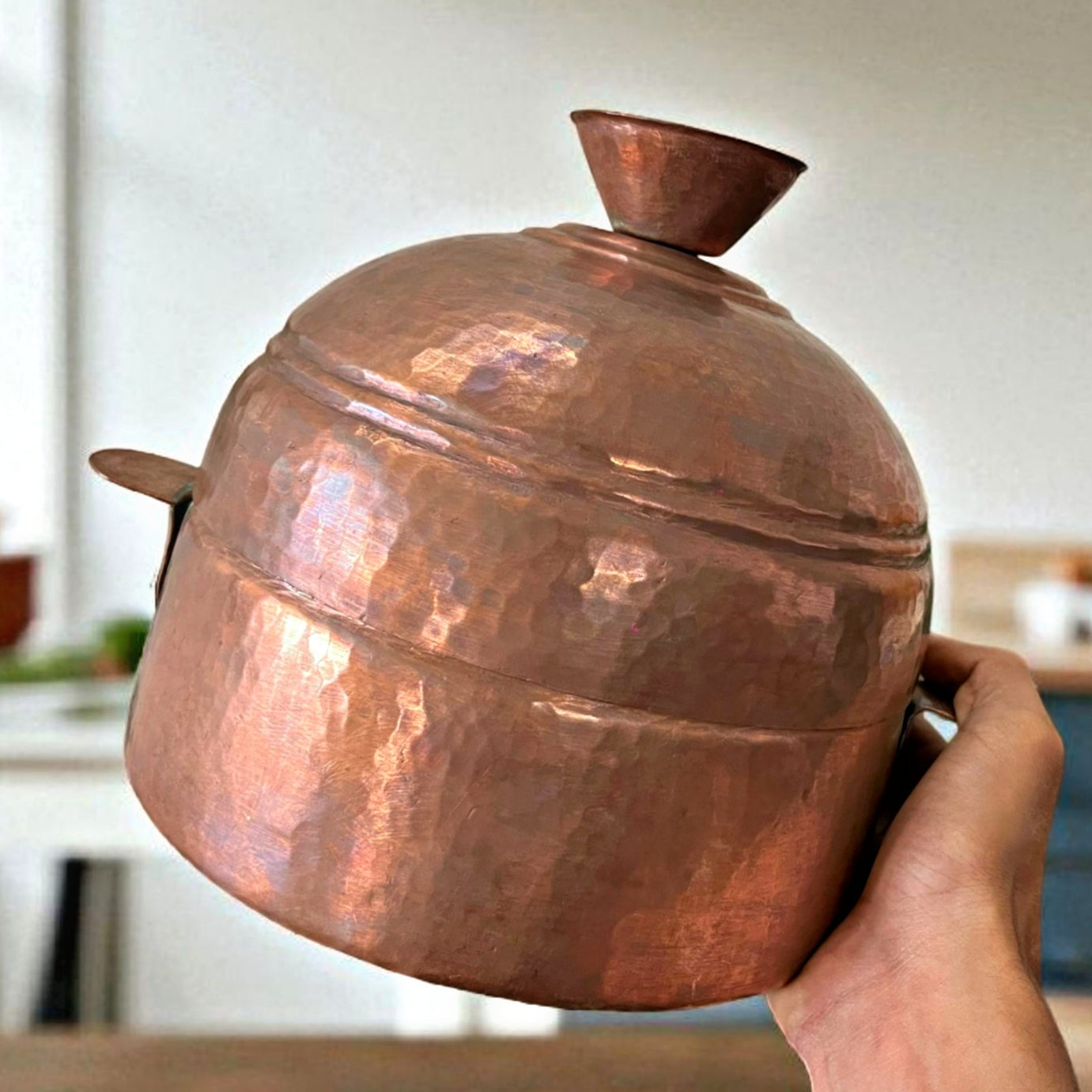 Antique Copper Modak Patra | Traditional Cooking Vessel