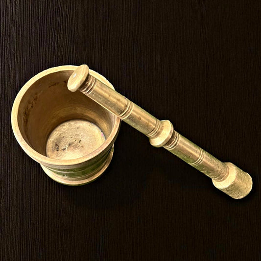 Antique Brass Khalbatta | Traditional Grinding & Kitchen Tool