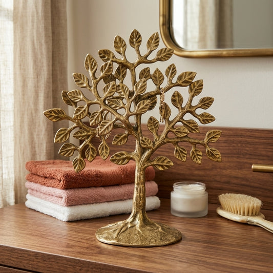 Vintage Peetal Decor Tree | Brass Decorative Tree Showpiece | Made in 1990 - Bombay Antiques