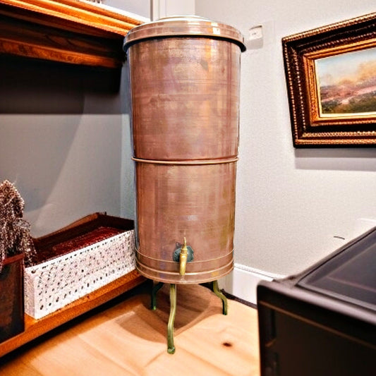 Antique Copper Surahi | Traditional Double Water Tank | Tamba Tank