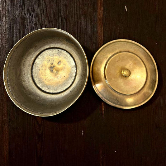 Antique Brass Chapatti Box | Traditional Storage Container for Kitchen & Decor