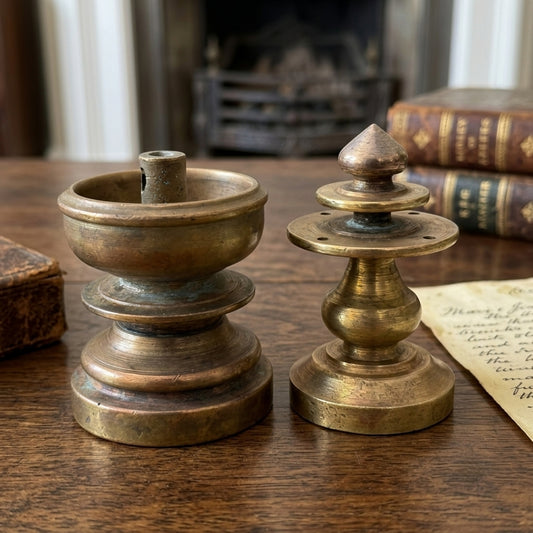 1950 Antique Brass Diya & Agarbatti Holder Set | Pure Peetal Decorative Set | Made in 1950