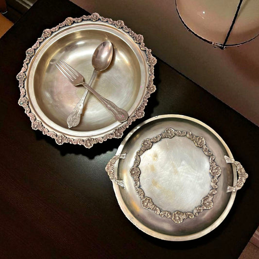 Antique Brass Serving Dish with Spoon | Pital Traditional Kitchenware