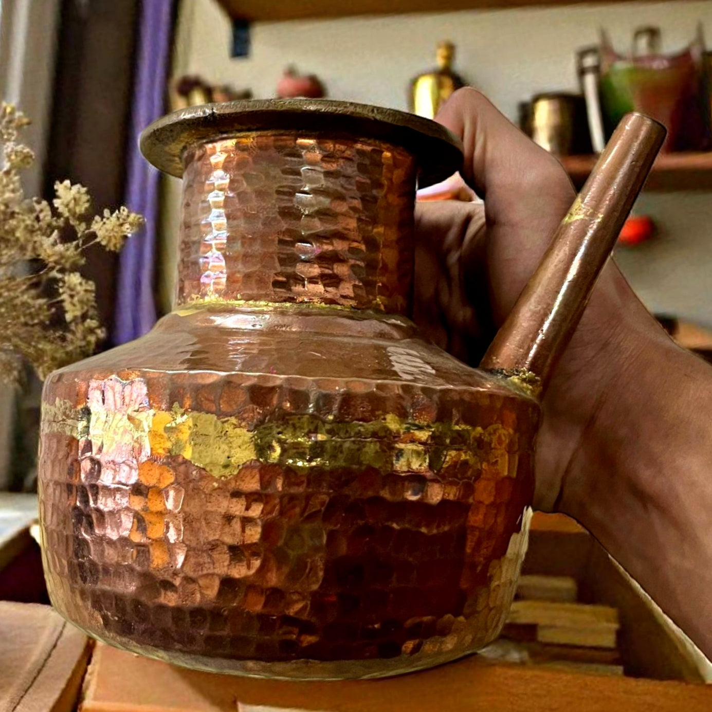 Antique Copper Kamandal | Traditional Water Pot for Decor & Collection