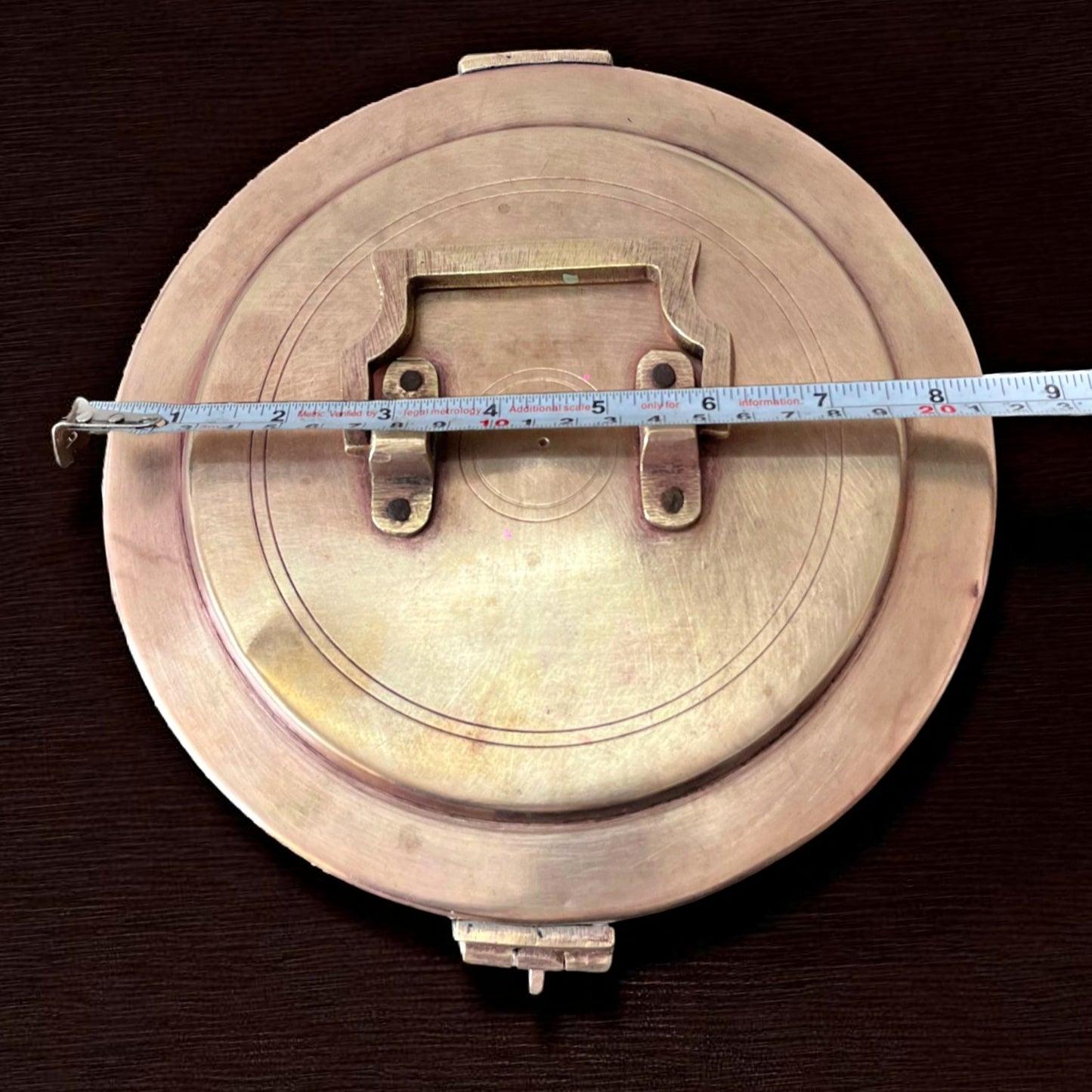 Antique Brass Flat Storage Box with Lock | Traditional Brass Utility Box