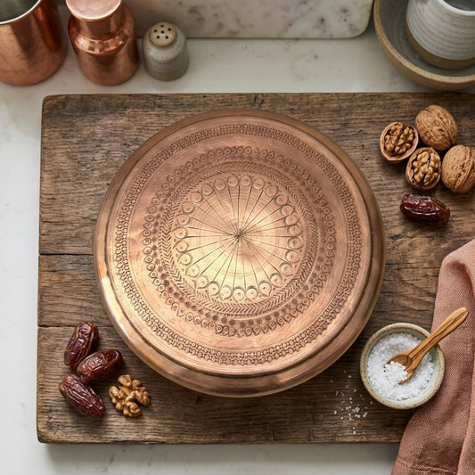 Antique Peetal Chapati Box with Engraved Design | Pure Brass Storage Box | Made in 1975