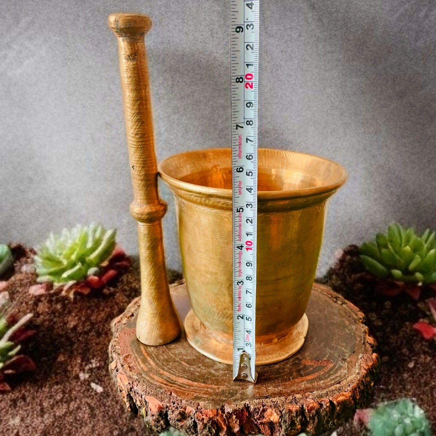 Antique Brass Large Khalbata | Traditional Grinder Collectible