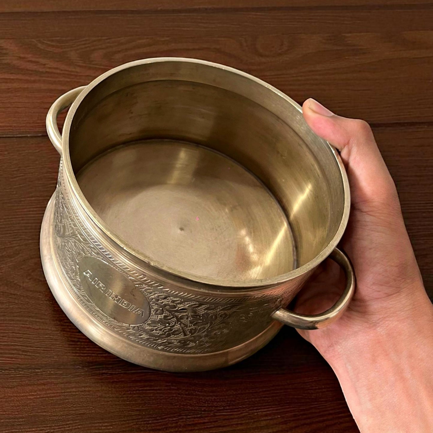 Antique Brass Bowl Set with Spoons from AI | Traditional Tableware