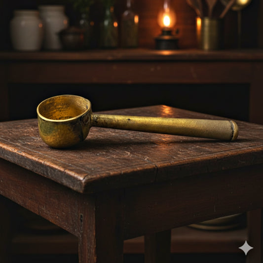 Antique Brass Ladle | Traditional Kitchen & Serving Utensil