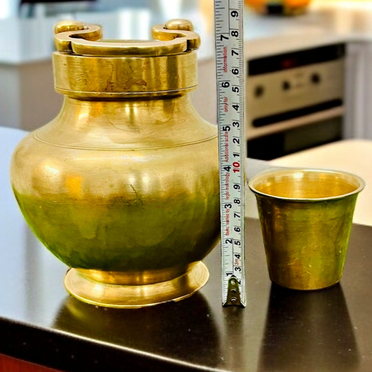 Antique Gangajal Kalash | With Inner Glass | Traditional Ritual Lota