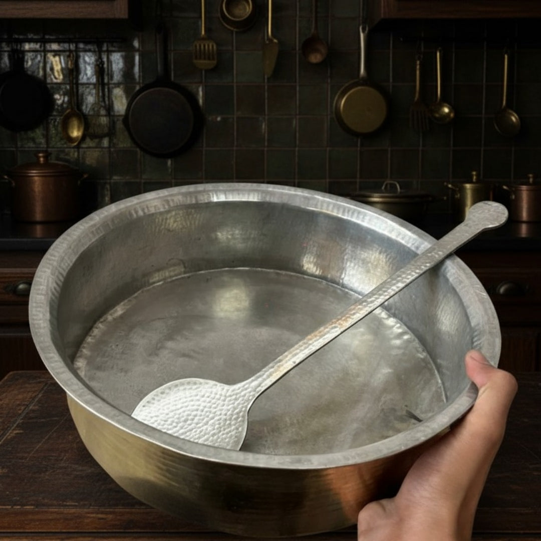 1961 Brass Biryani Deg | Classic Pital Kitchen Collectible